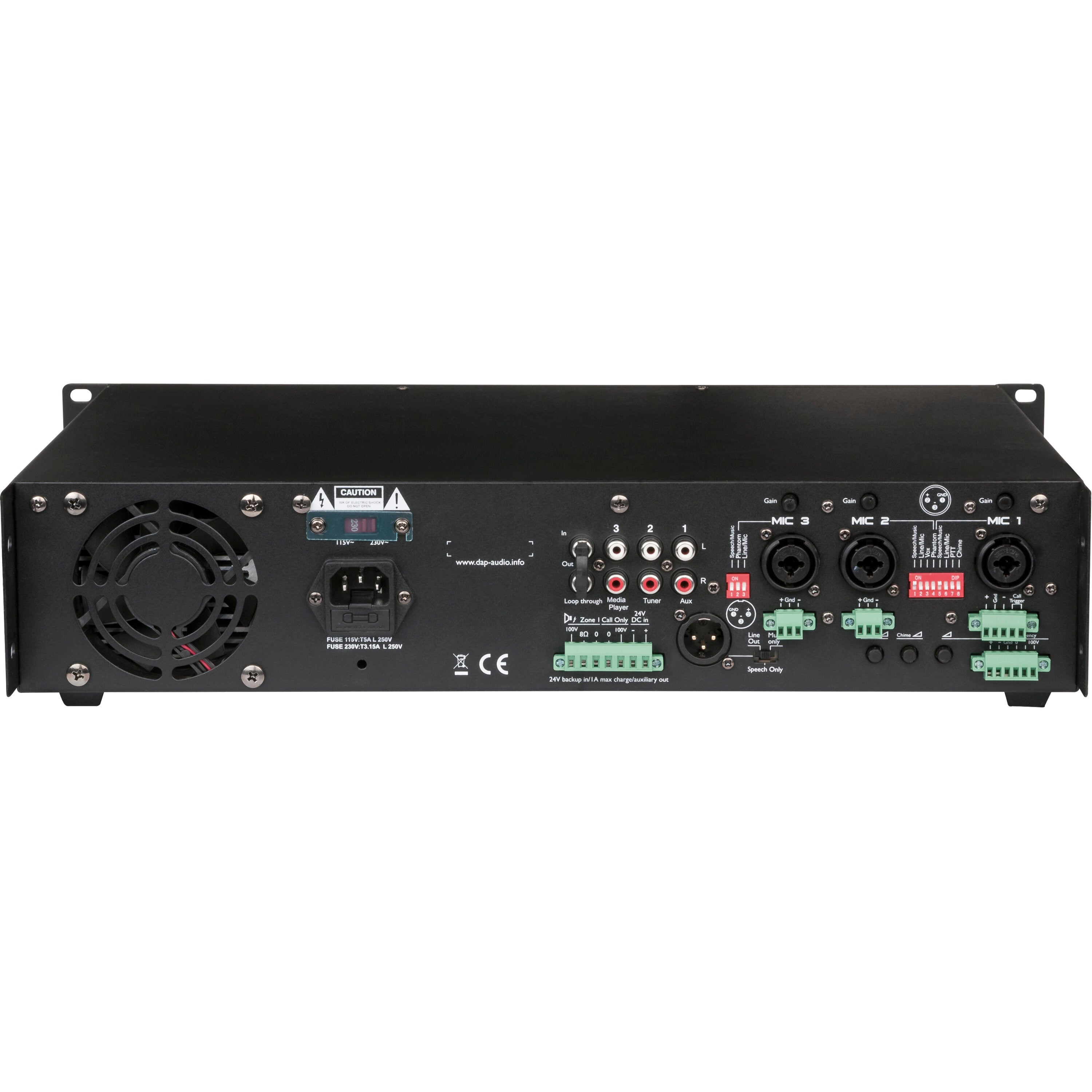 DAP PA-7120 100 Volt versterker - 120 Watt
