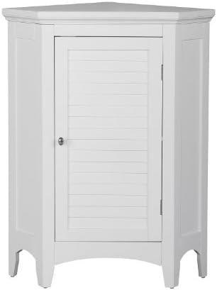 Elegant Home Fashions Badschrank Badmöbel Weiß Holzschrank Freistehende Badezimmer Teamson ELG-586