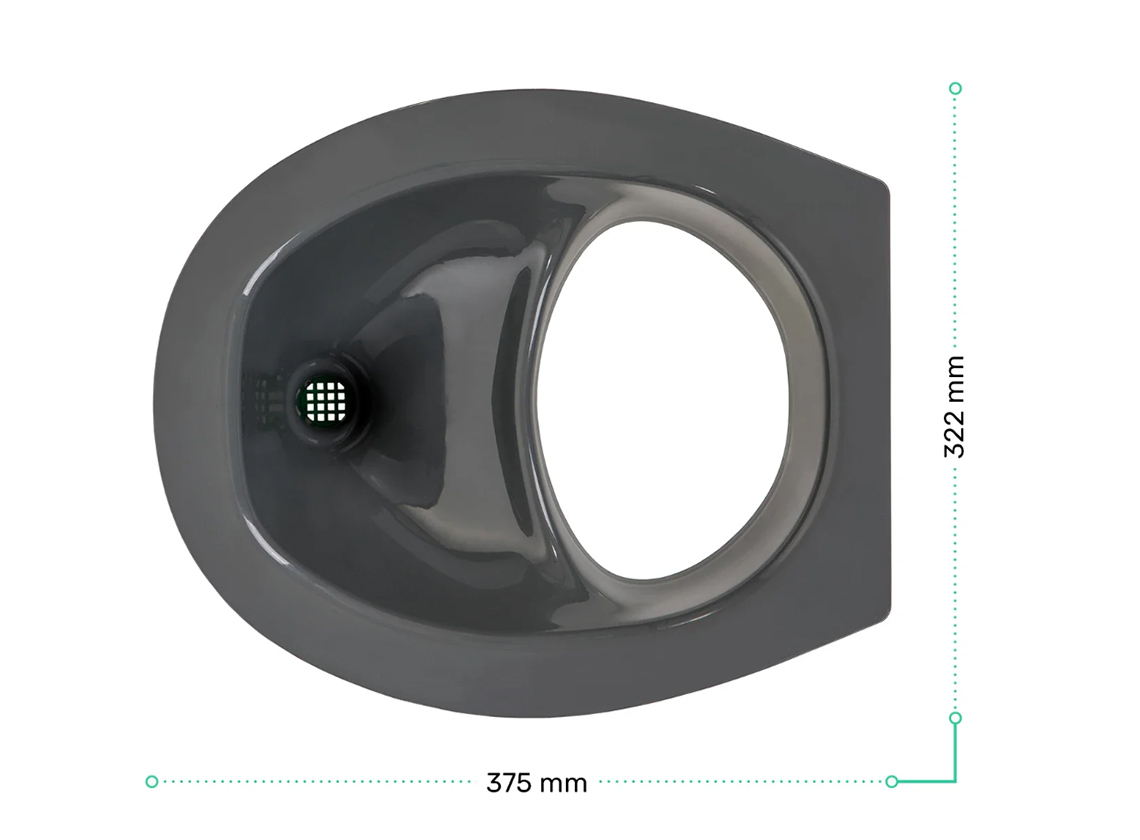 TROBOLO droogtoilet inzetstuk – grey