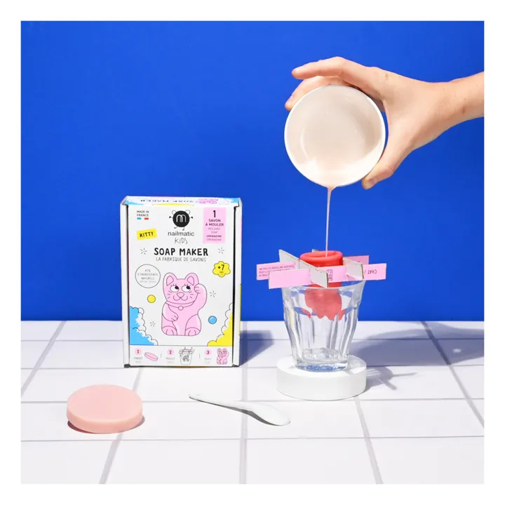 Nailmatic Kids Coffret La Fabrique de savons Kitty  - 1 savon | Rose