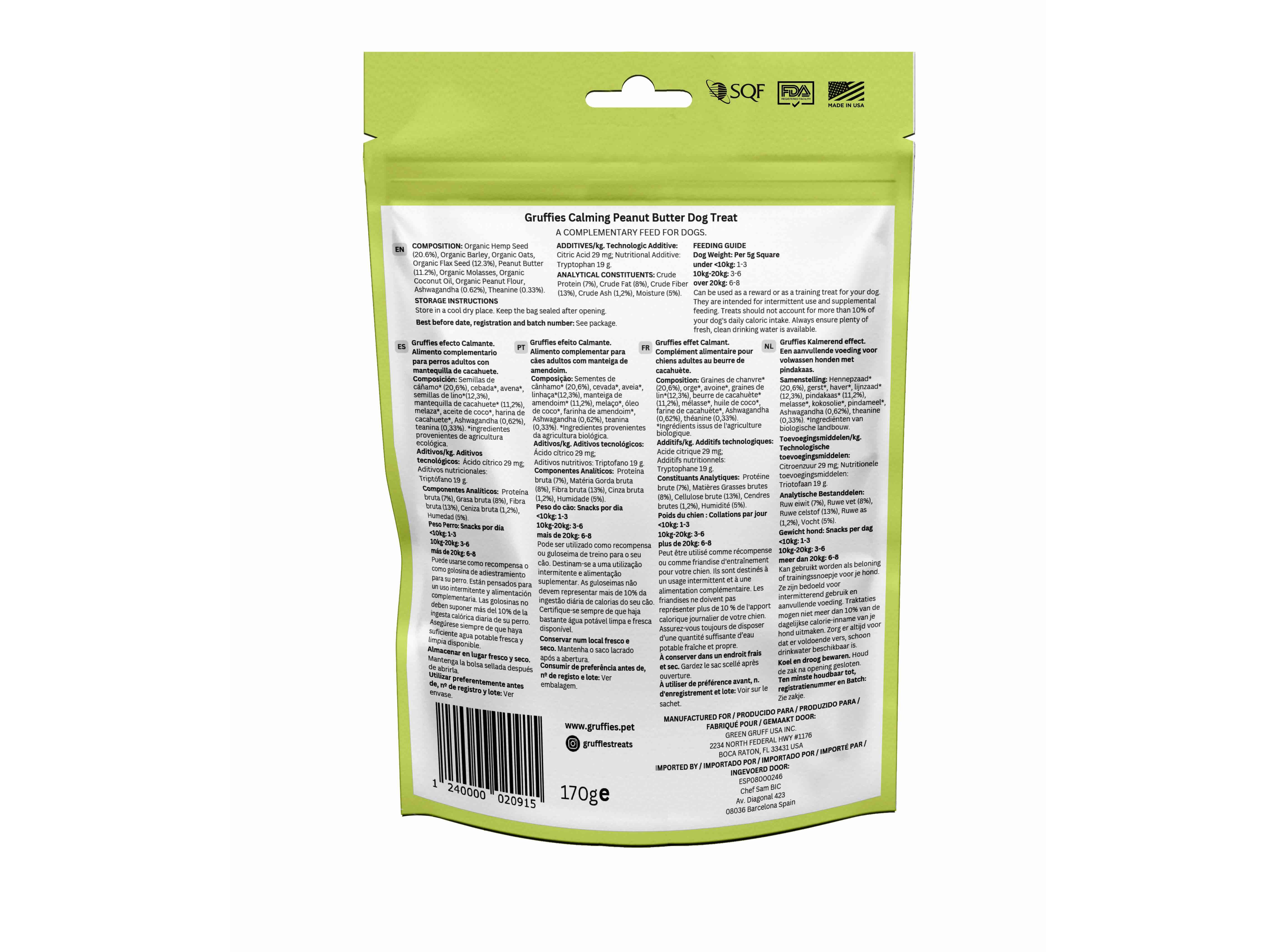 SNACK CÃO GRUFFIES RELAXANTE 170G