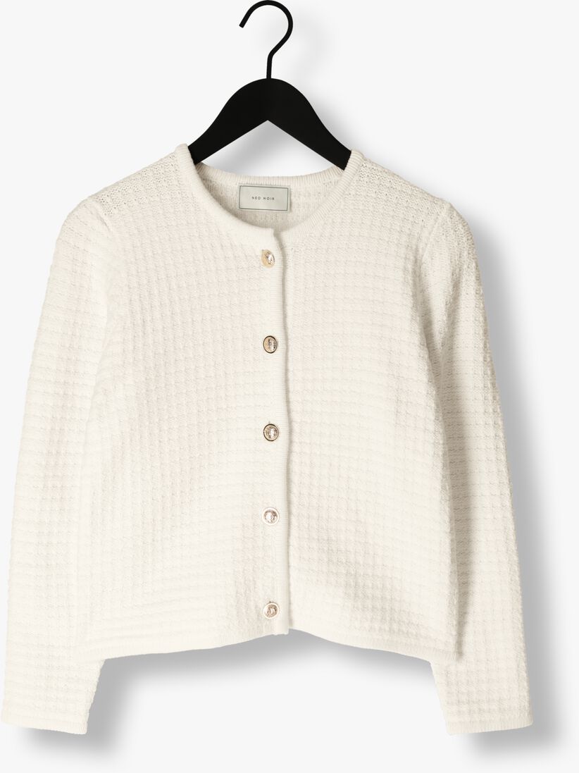 NEO NOIR witte neo noir vest limone knit jacket