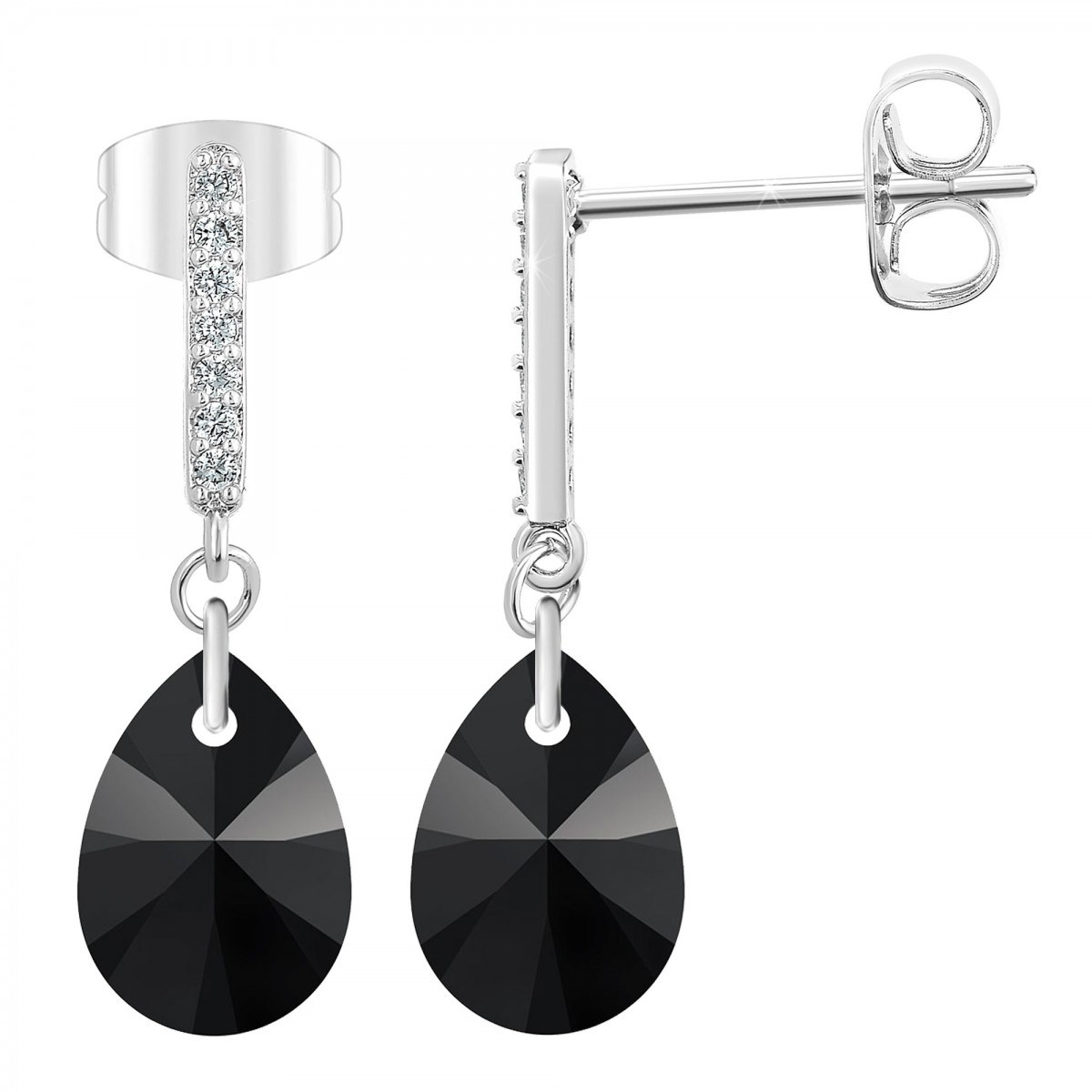Boucles d'oreilles SC Crystal ornées de Cristaux scintillants et Zirconium