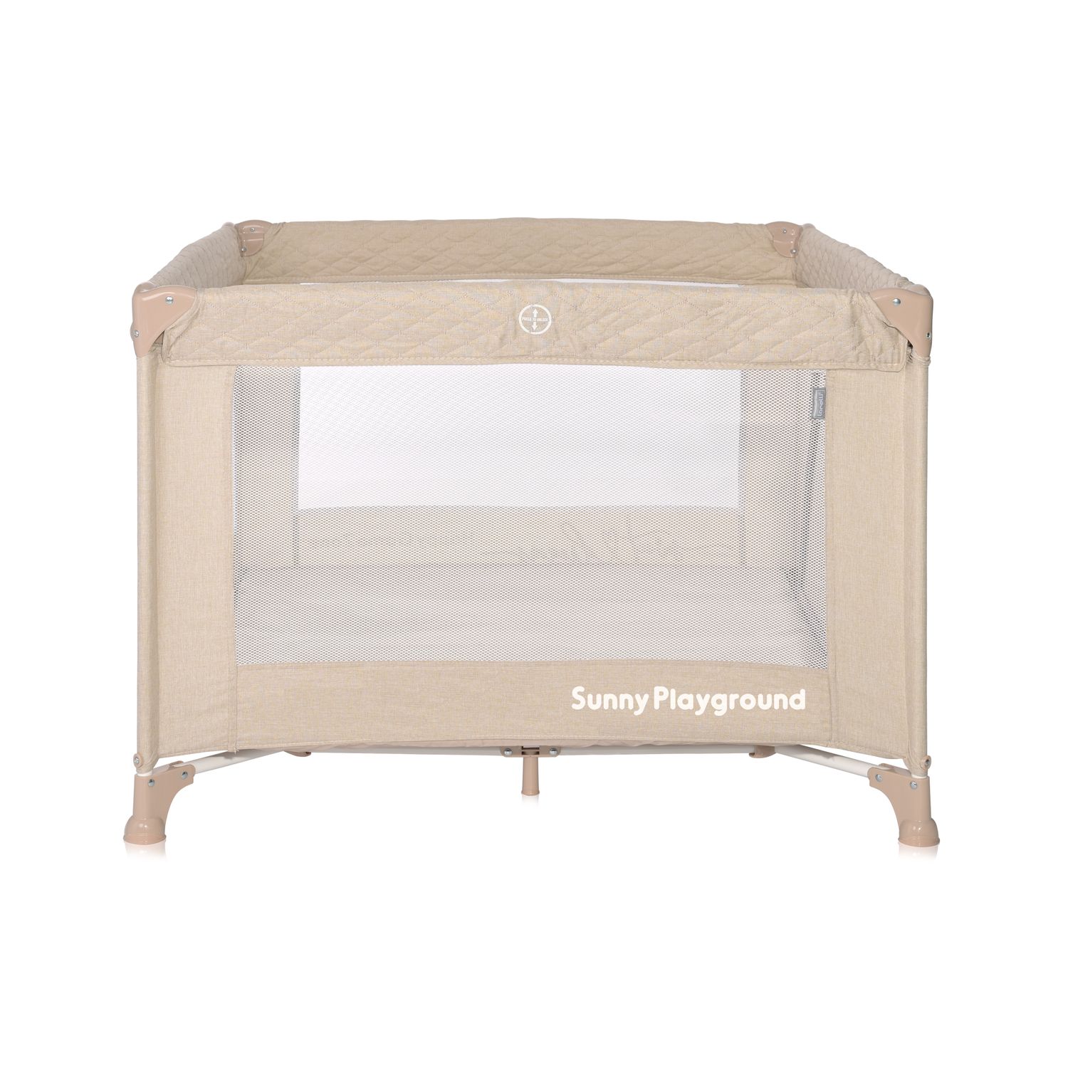 Lorelli Reiselaufstall Sunny, faltbar, seitliche Öffnung, Matratze, Tragetasche beige