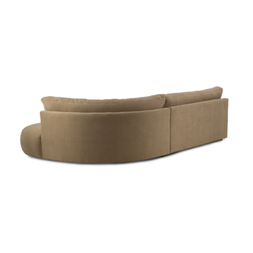 KARWEI hoekbank Ace taupe stof met verlenging rechts