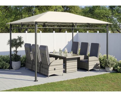 Plug-in partytent 3x4x2,7 m polyester beige