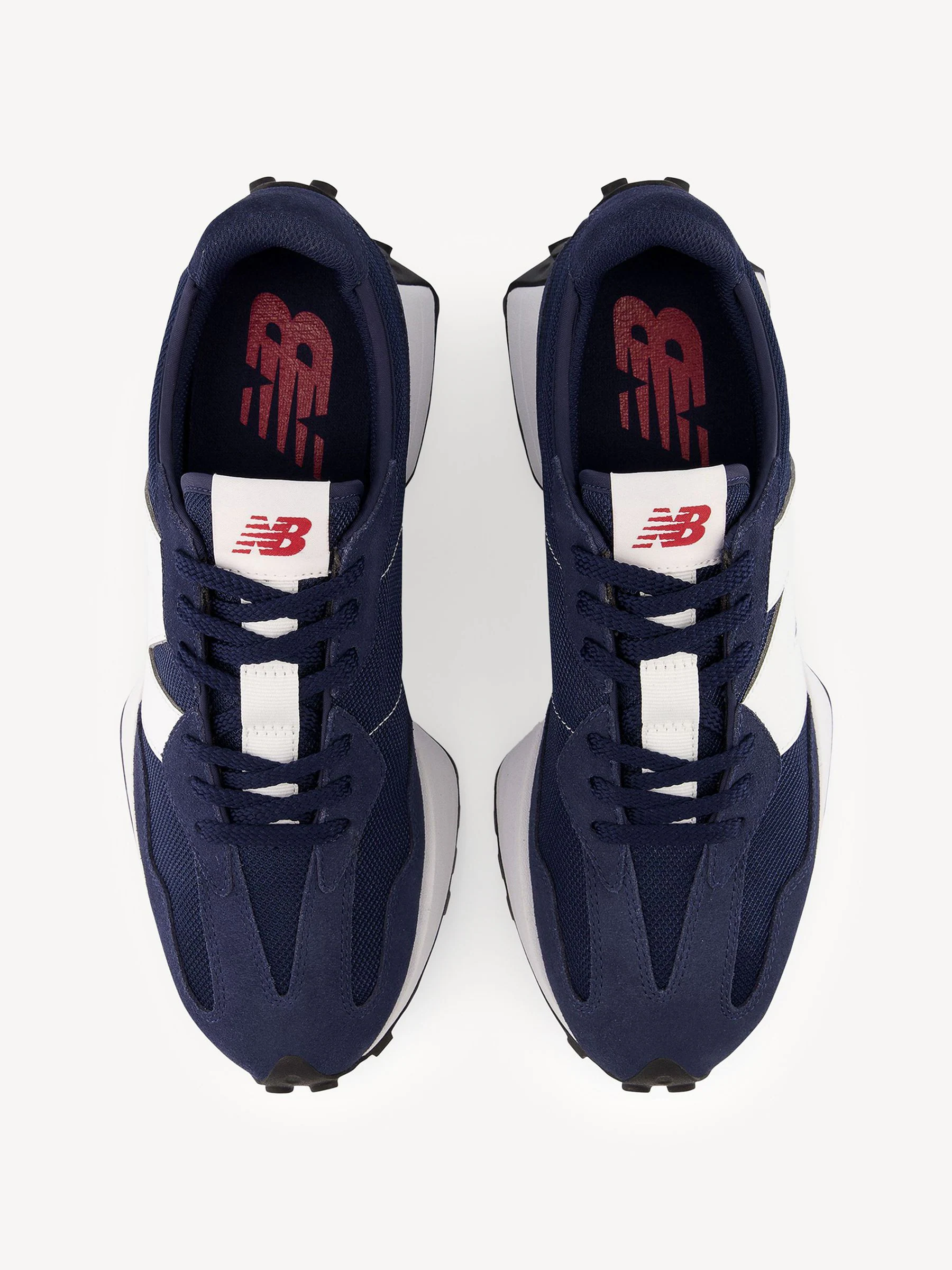 Marineblauw/wit - New Balance 327 herenslippers