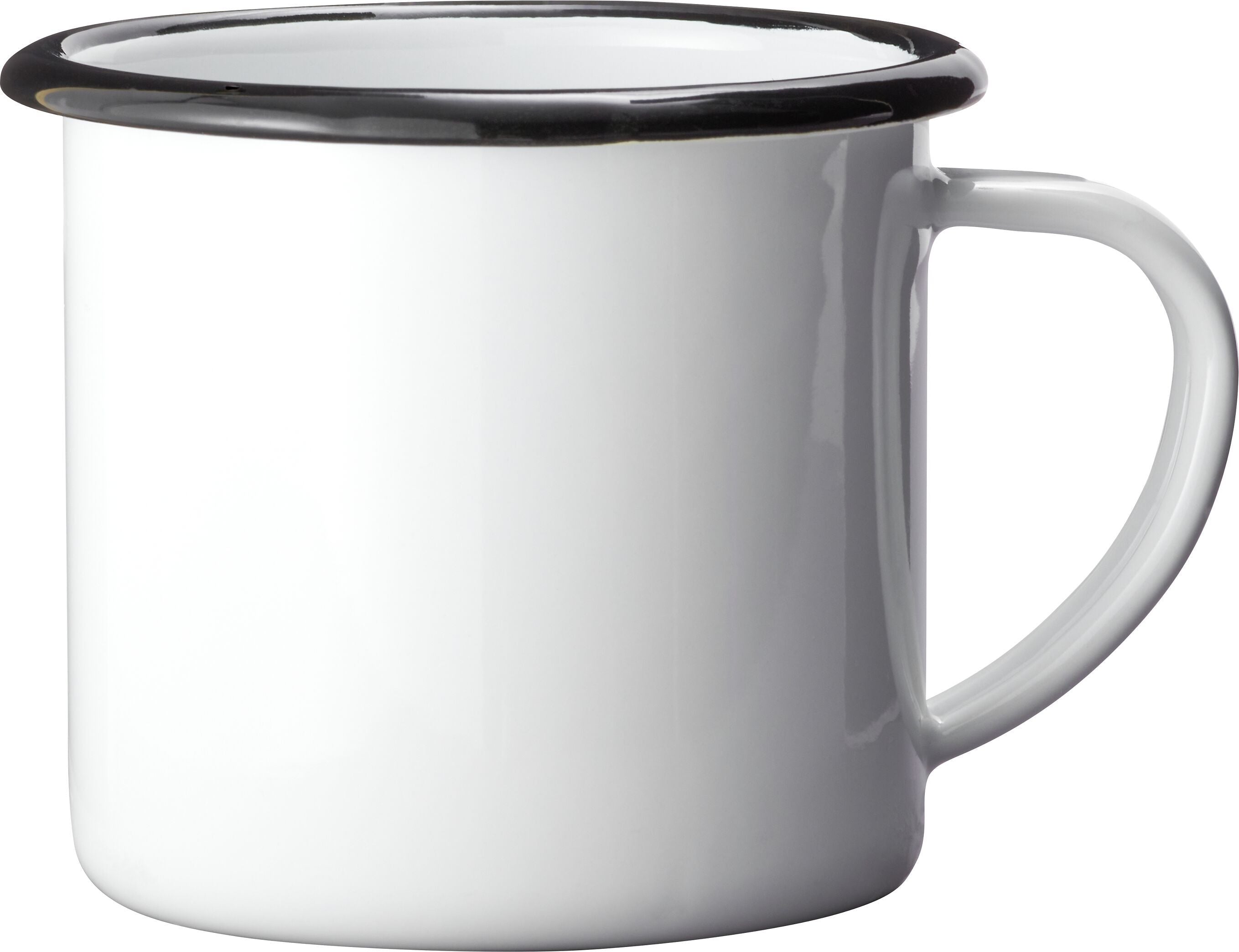 ERMES Tasse - Weiss / Schwarz / B: 13.4 x T: 9.3 x H: 8.5