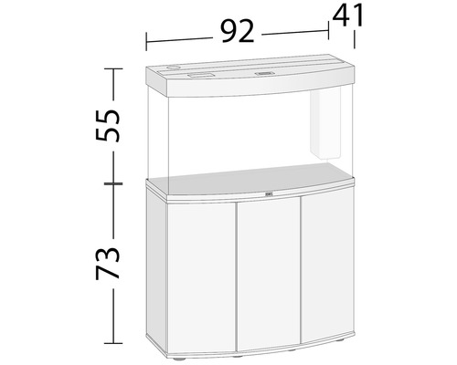 JUWEL Vision 180 SBX aquariumcombinatie met ledverlichting, filter, verwarming en witte kast