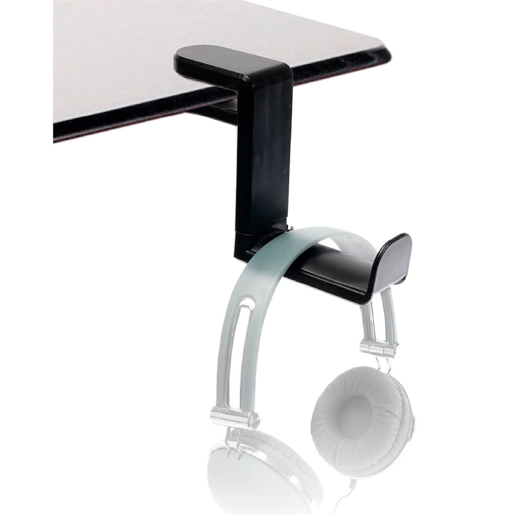 Support de casque pour bureau noir