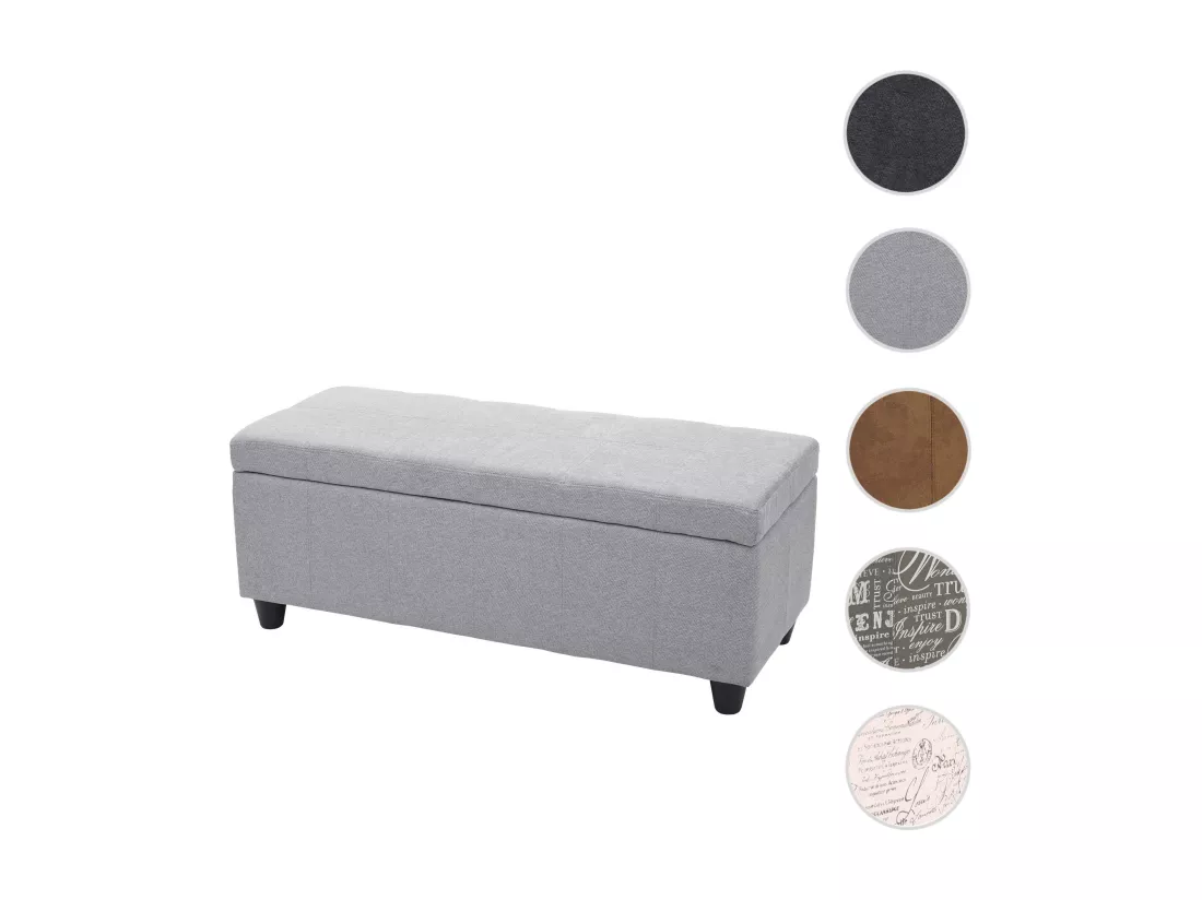 Coffre de rangement Kriens, gris clair