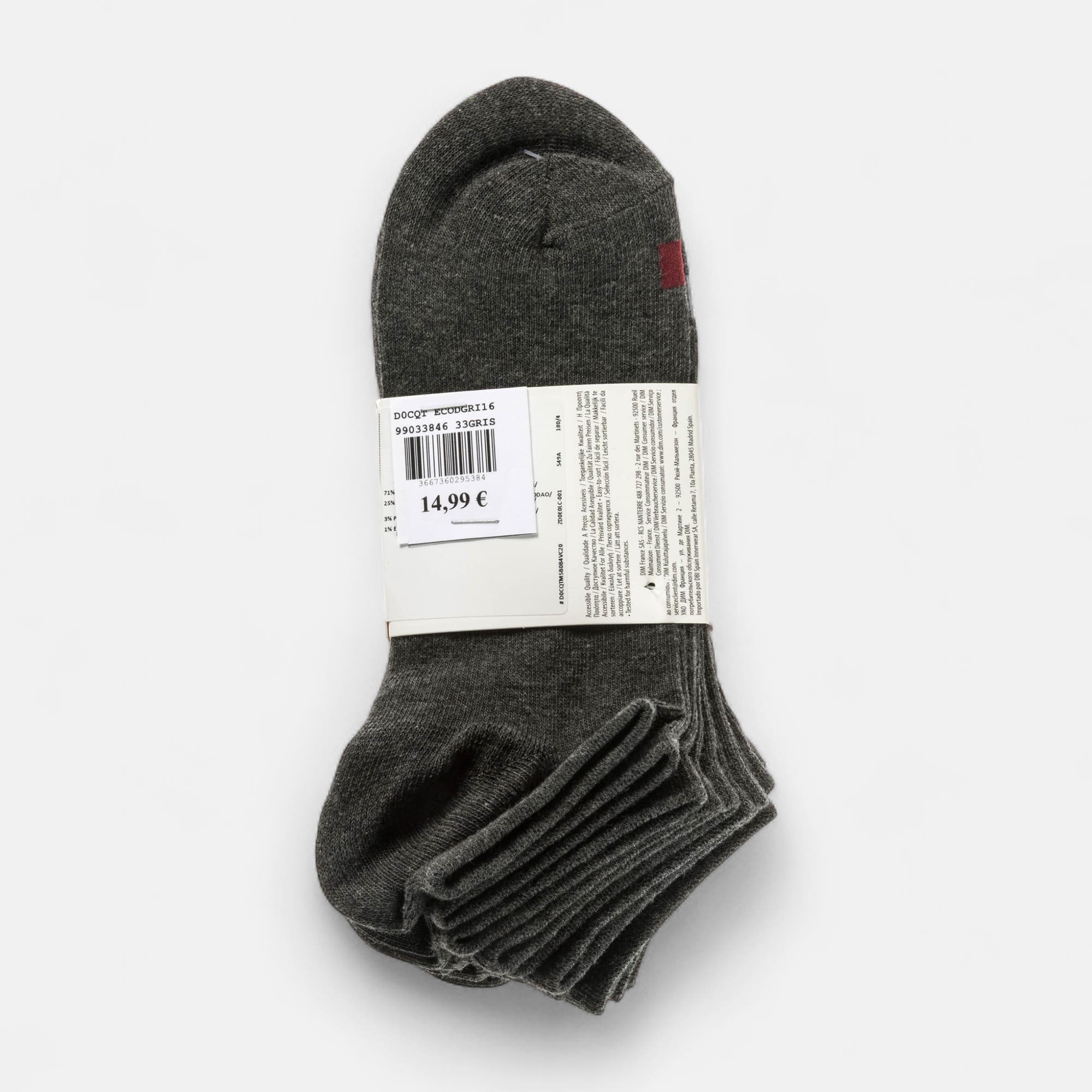 Chaussettes Homme gris moyen