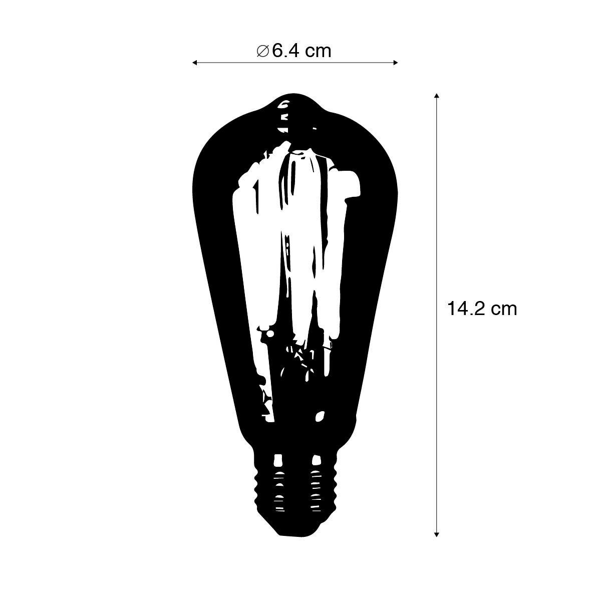 Set van 5 smart E27 dim to warm LED lampen ST64 7W 806 lm 1800-3000K