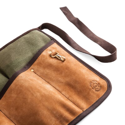 Werkzeugschürze Leder mit Segeltuch