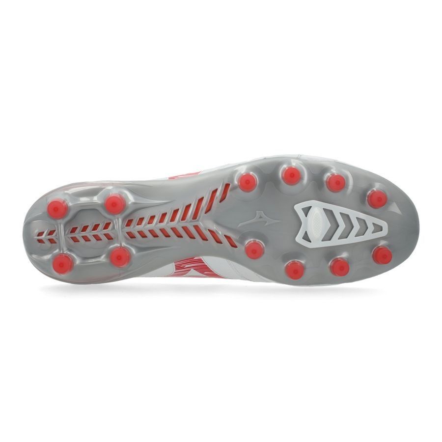 Mizuno Morelia Neo IV Beta Elite FG/AG Charge - Blanc/Radiant Red