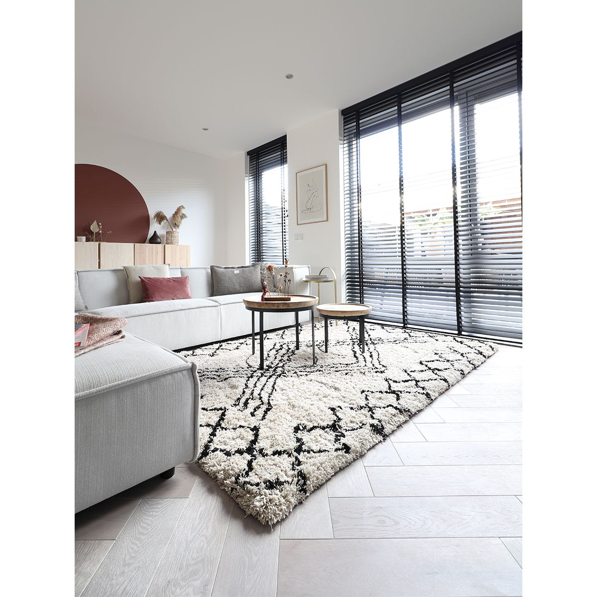 Vloerkleed Jim Cream 160 x 230 cm
