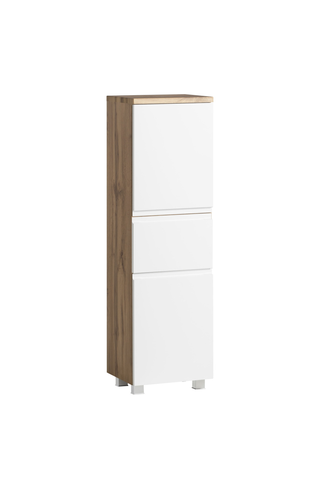 Midischrank - Wotaneiche - weiß matt - 40 cm