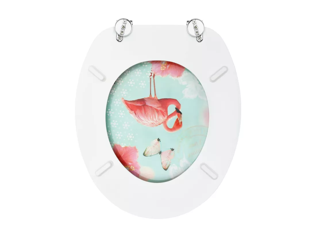 Siège de toilette abattant effet bois 42.5 x 35.8 x 5.3 cm 02_0002927
