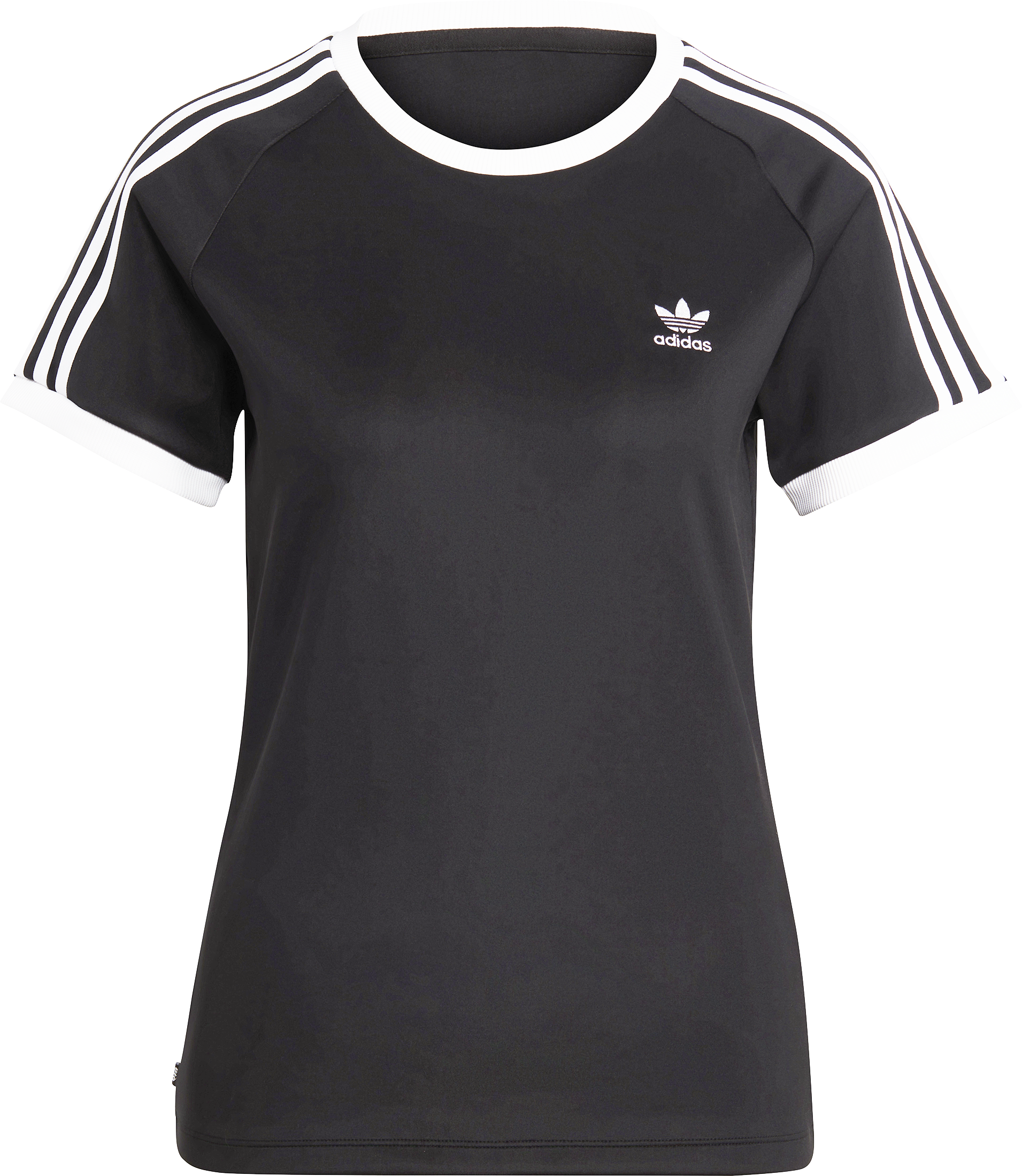 adidas Originals Adicolor Classics Slim 3-Stripes T-Shirt Damen Schwarz