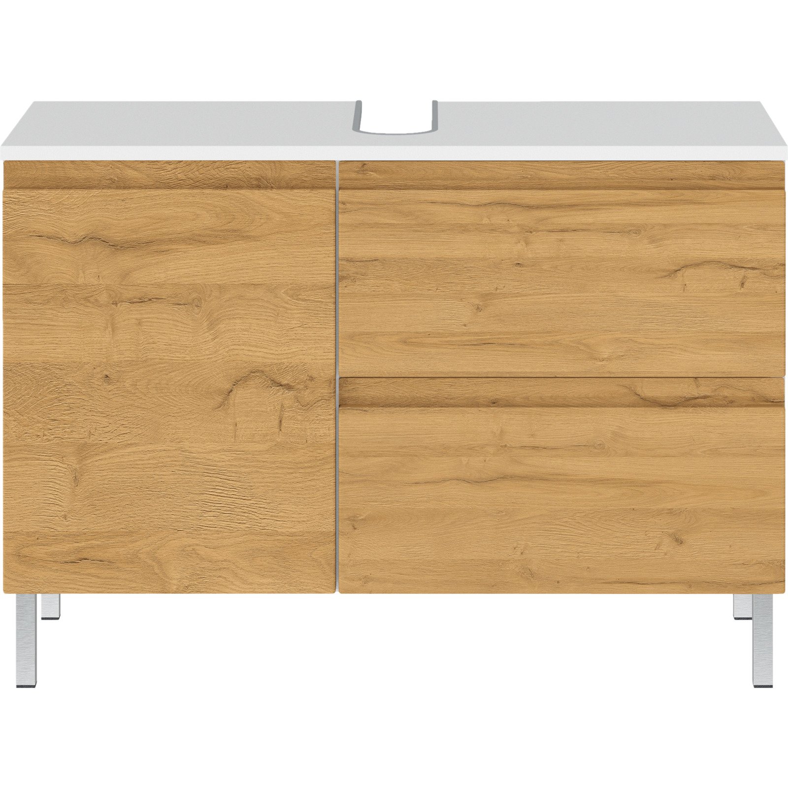 Lavaboy Torra Dekor weiss/Eiche 80 x 56 x 34 cm