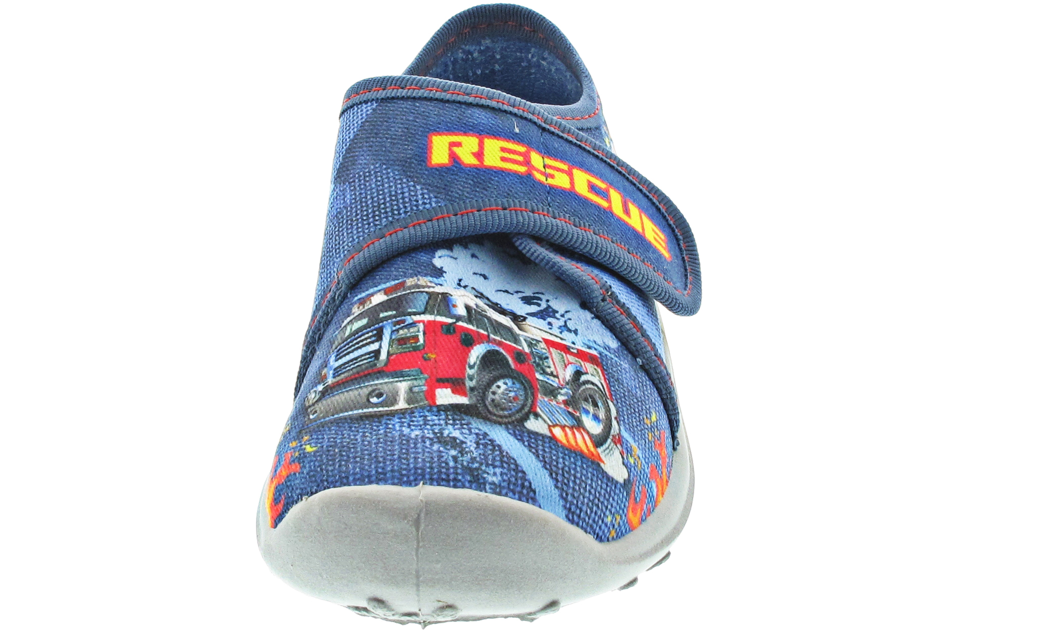 Fischer Markenschuhe Hausschuh blau kombi