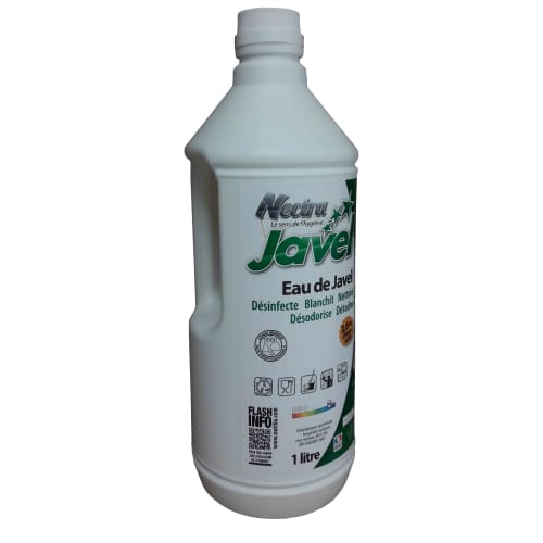 Eau de javel à 2,6% de chlore actif Nectra flacon de 1L