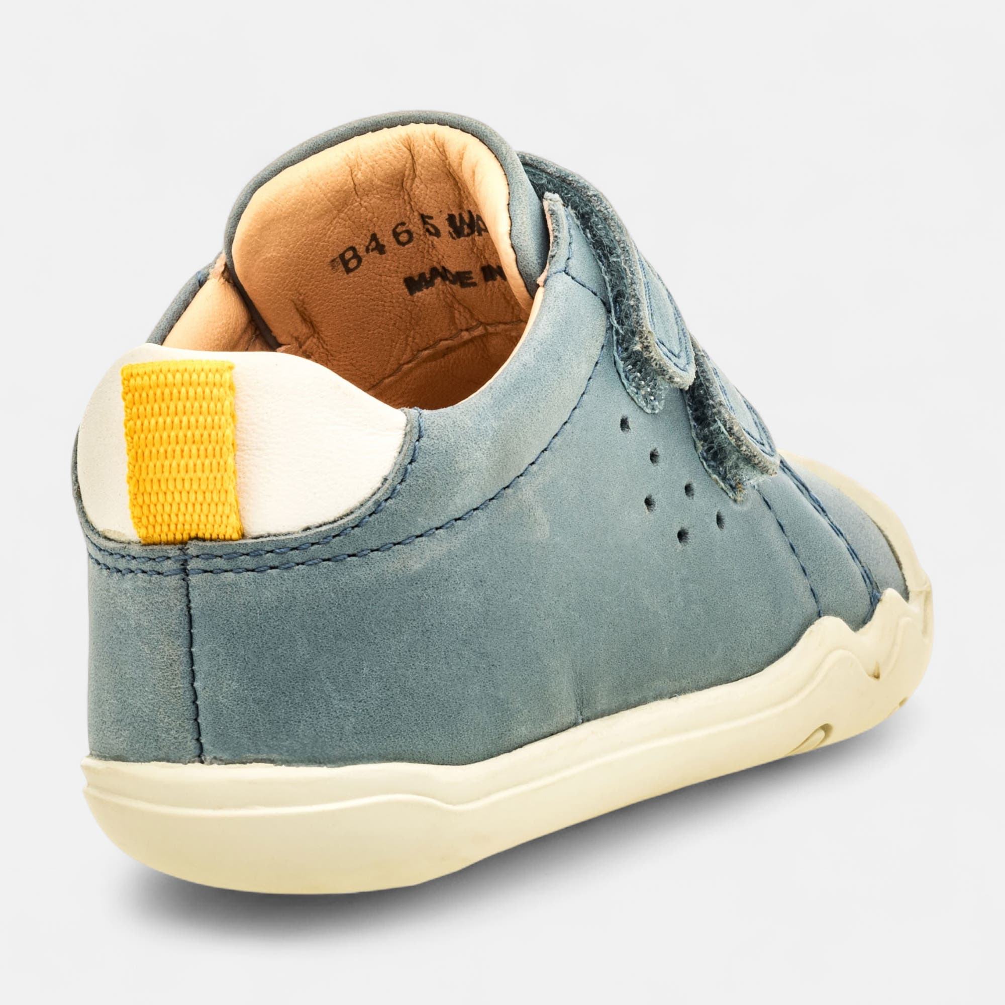 Baskets basses Bébé garçon en cuir jeans