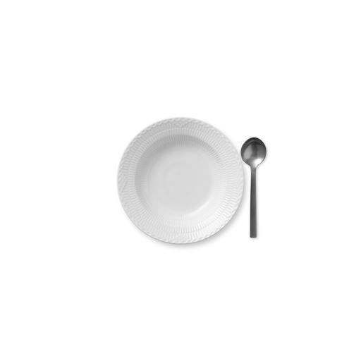 Royal Copenhagen Halvblonde Dyb Tallerken, Hvid, Ø21 cm