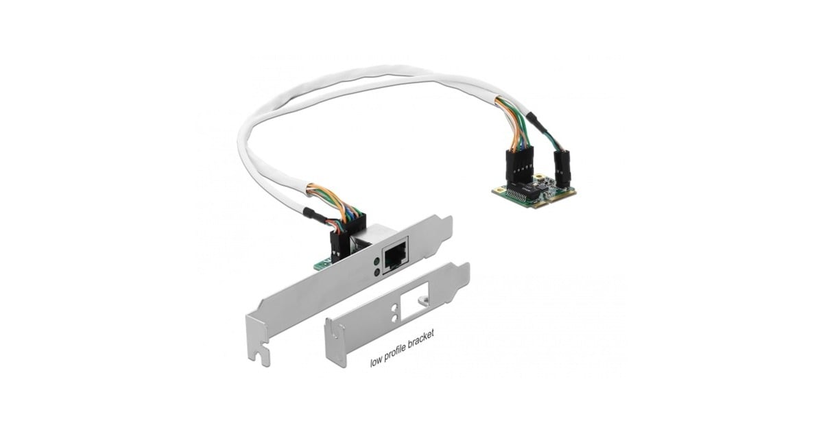 DeLOCKMini PCle I/O PCle half size 1x Gigabit Lan netwerkadapter  (Low Profile)