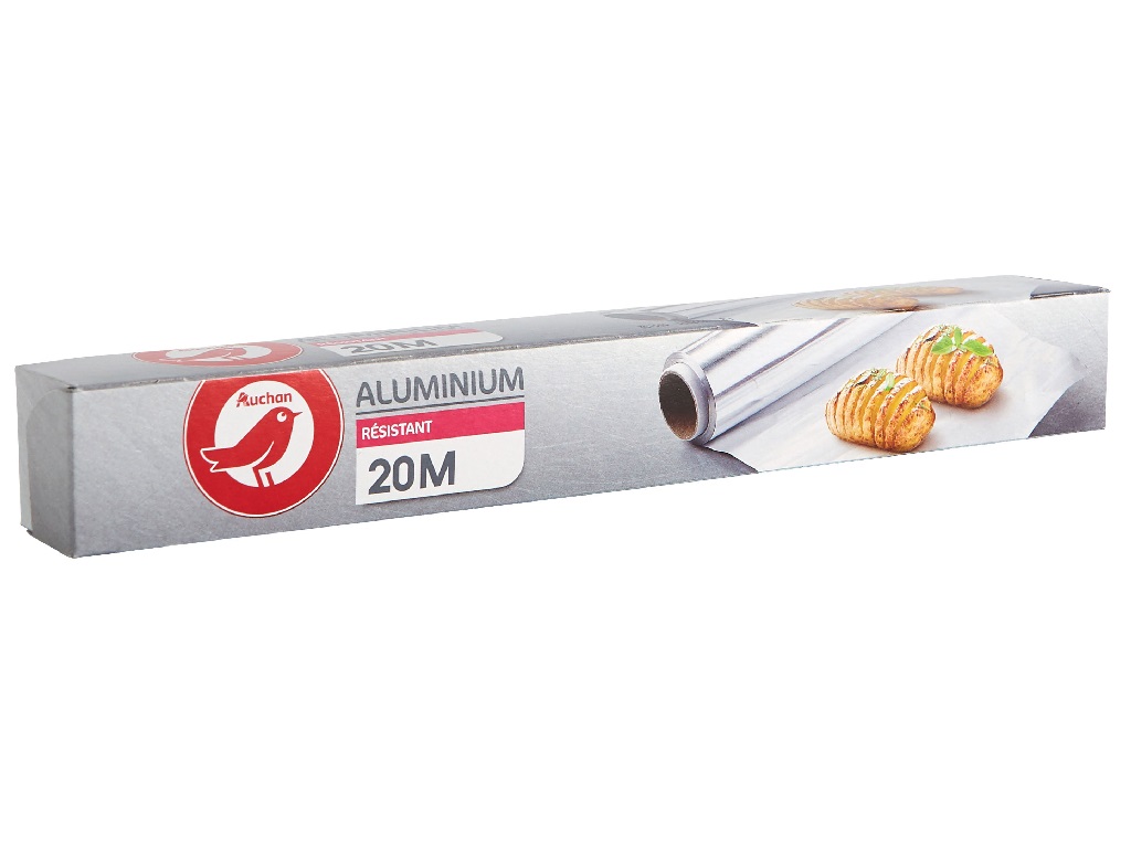 PAPEL AUCHAN ALUMÍNIO RESISTENTE 20MT #