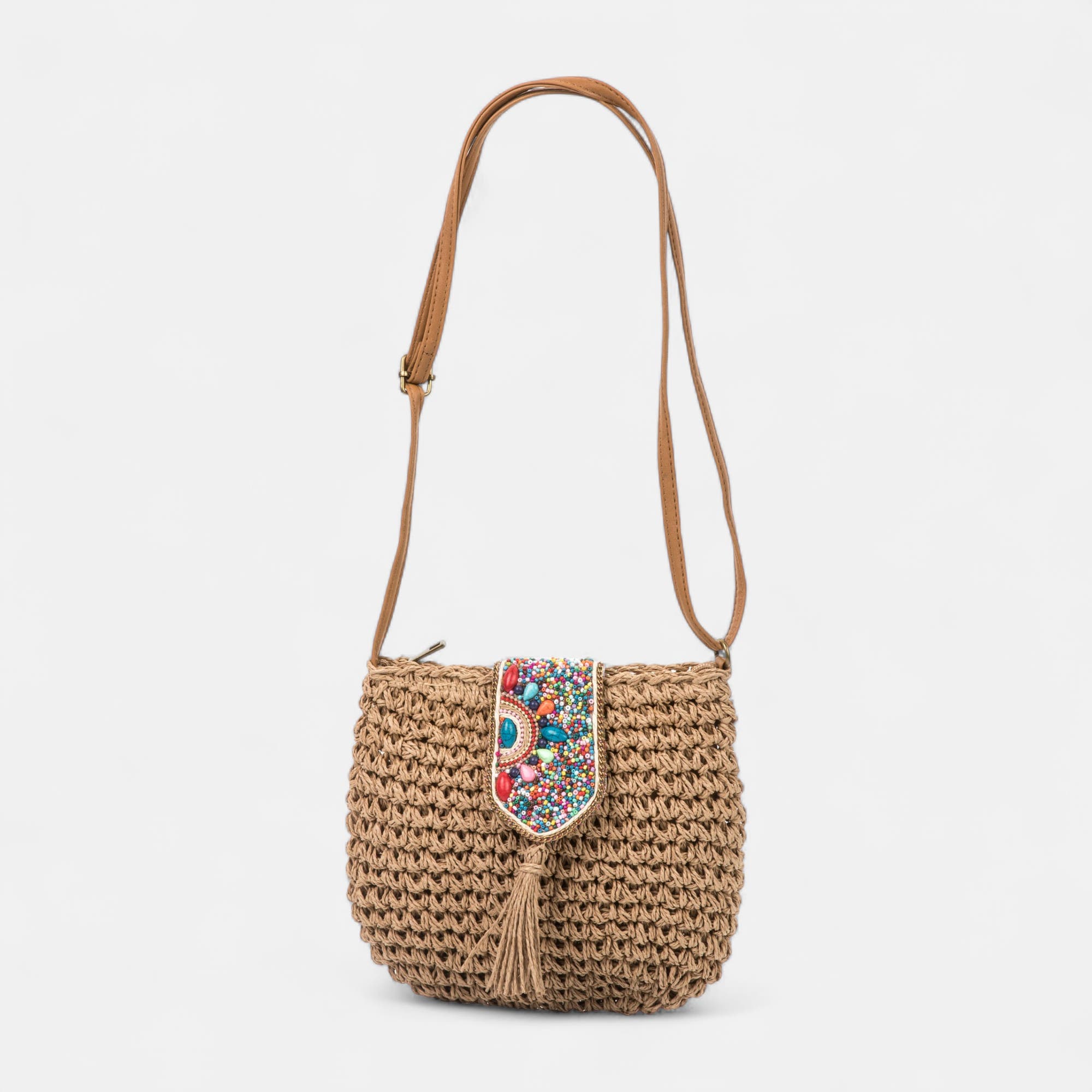 Sac bandoulière camel