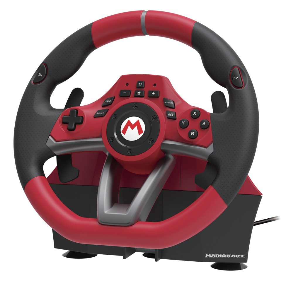 HORI - Mario Kart Racing Wheel Pro Deluxe + 7-Speed Racing Shifter Bundle For PC (Windows 11/10)