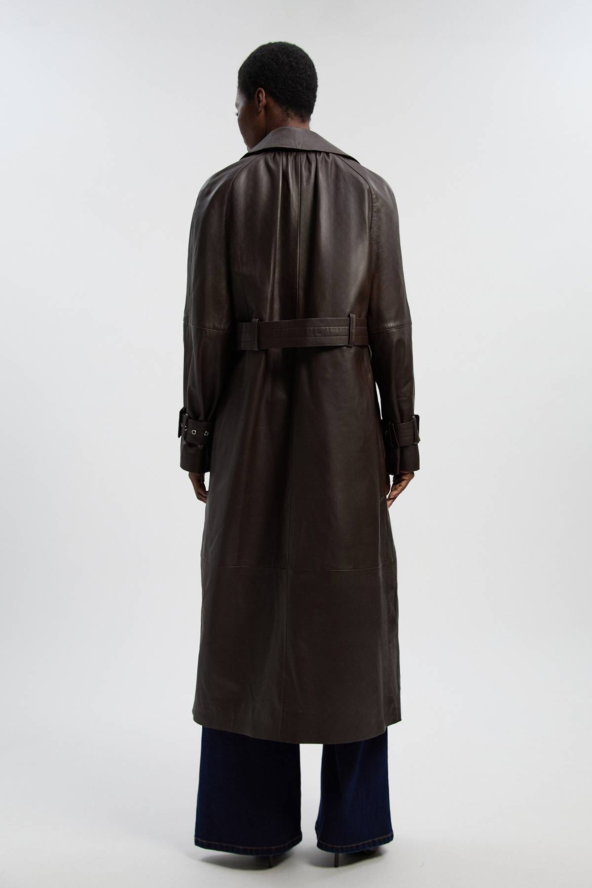 KarenMillen Trench-coat Ceinturé En Cuir Petite