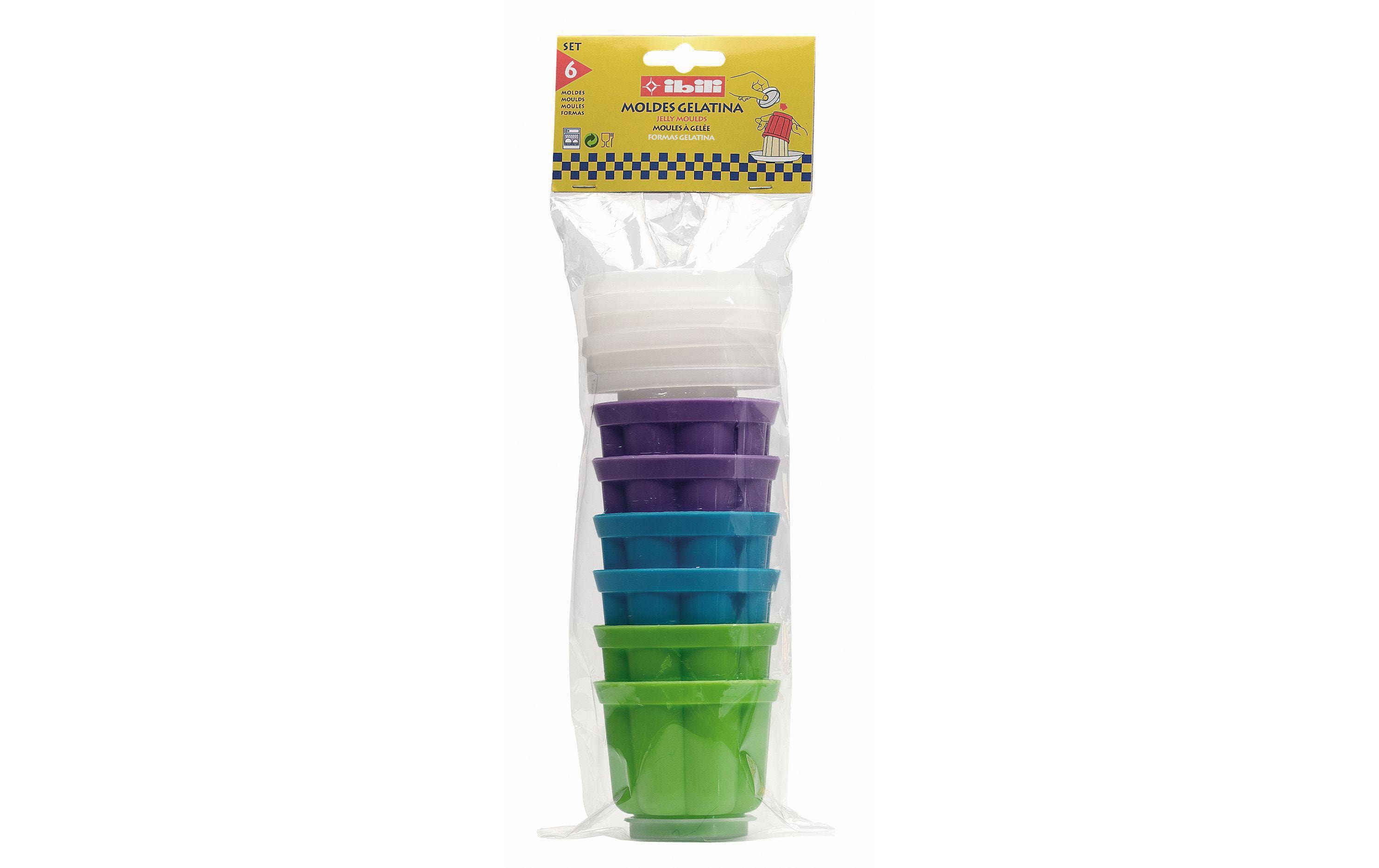 Puddingform 7.3 cm, Blau/Grün/ViolettPuddingförmchen Set zum Stürzen
