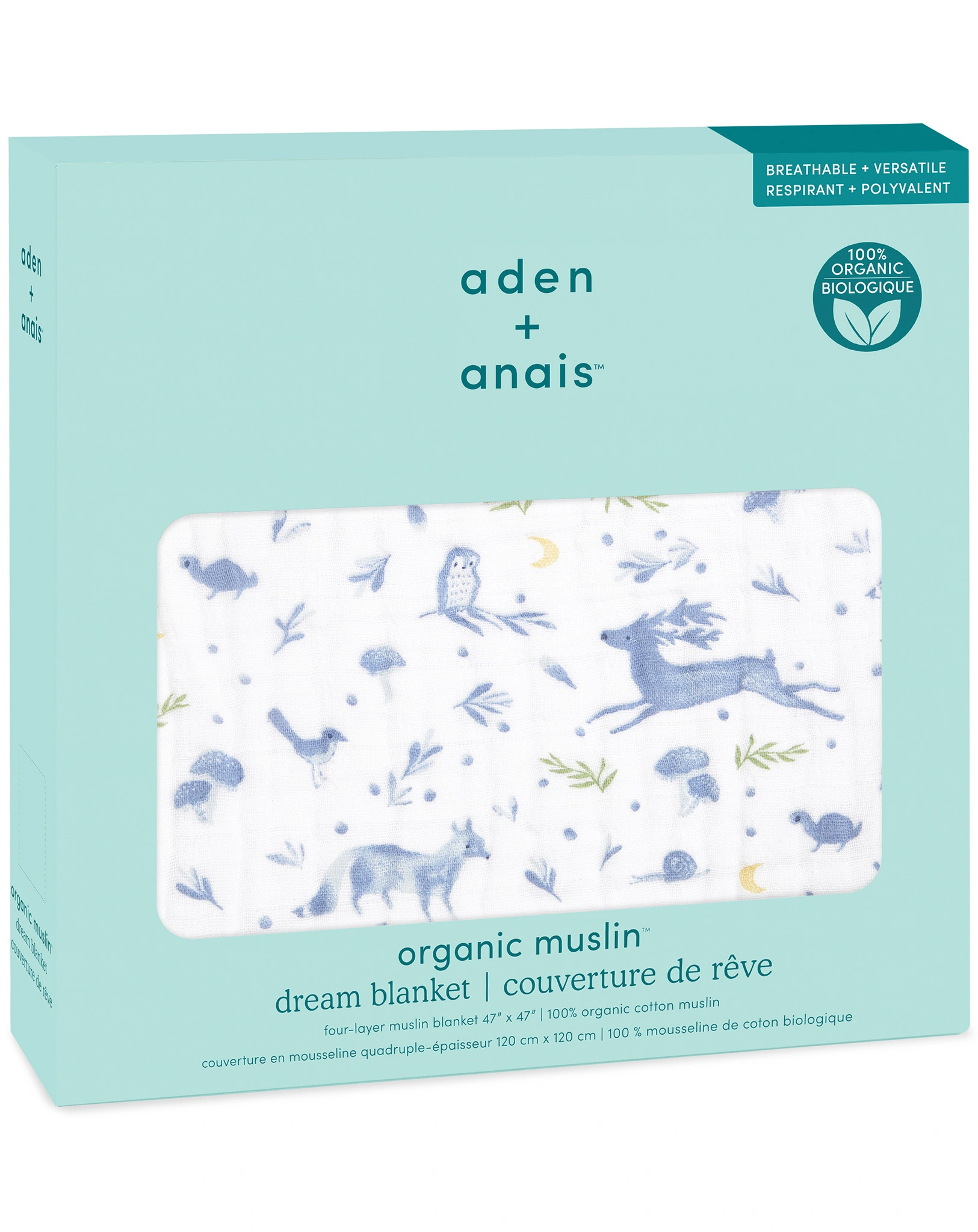 Babydecke DREAM - OUTDOORS (120x120) aus Musselin