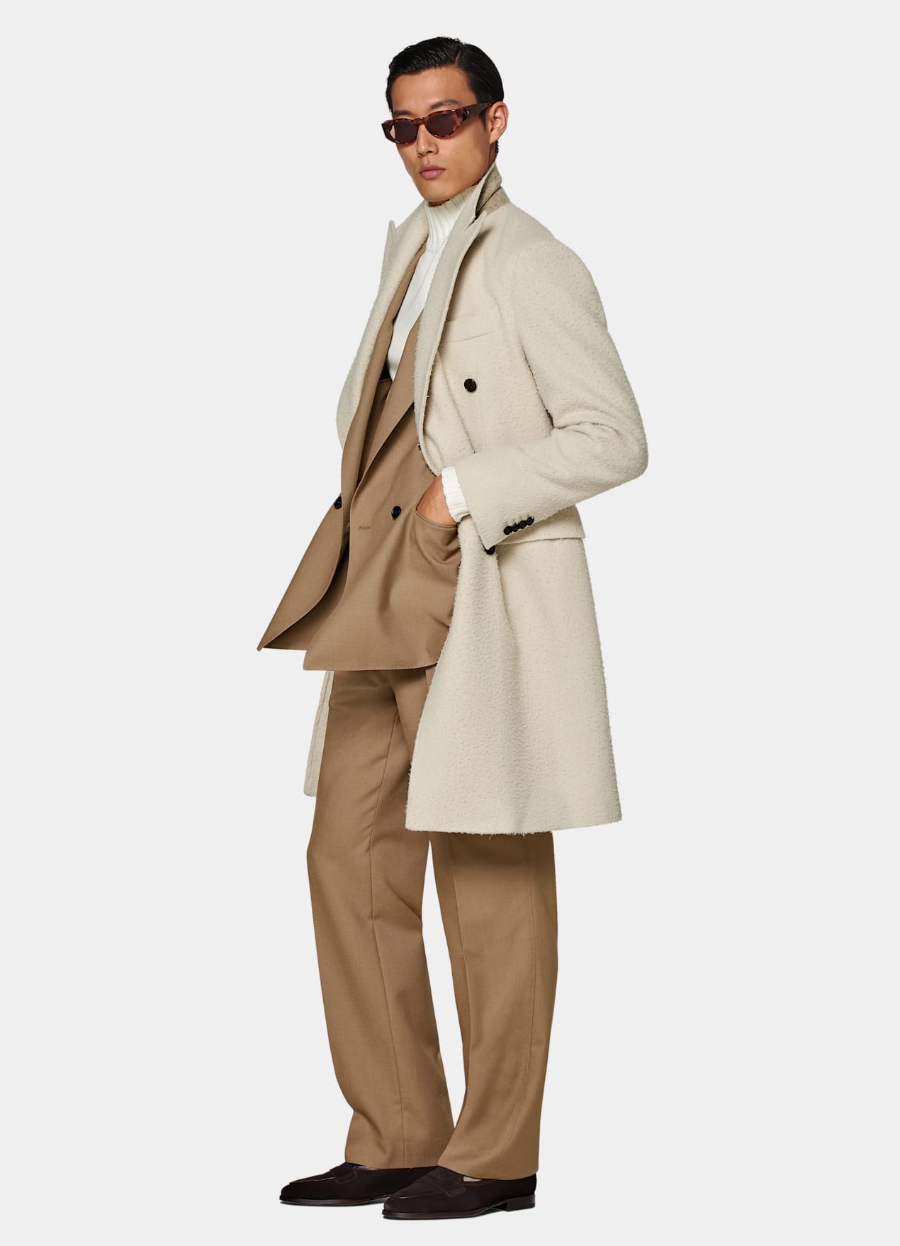 Manteau long sable