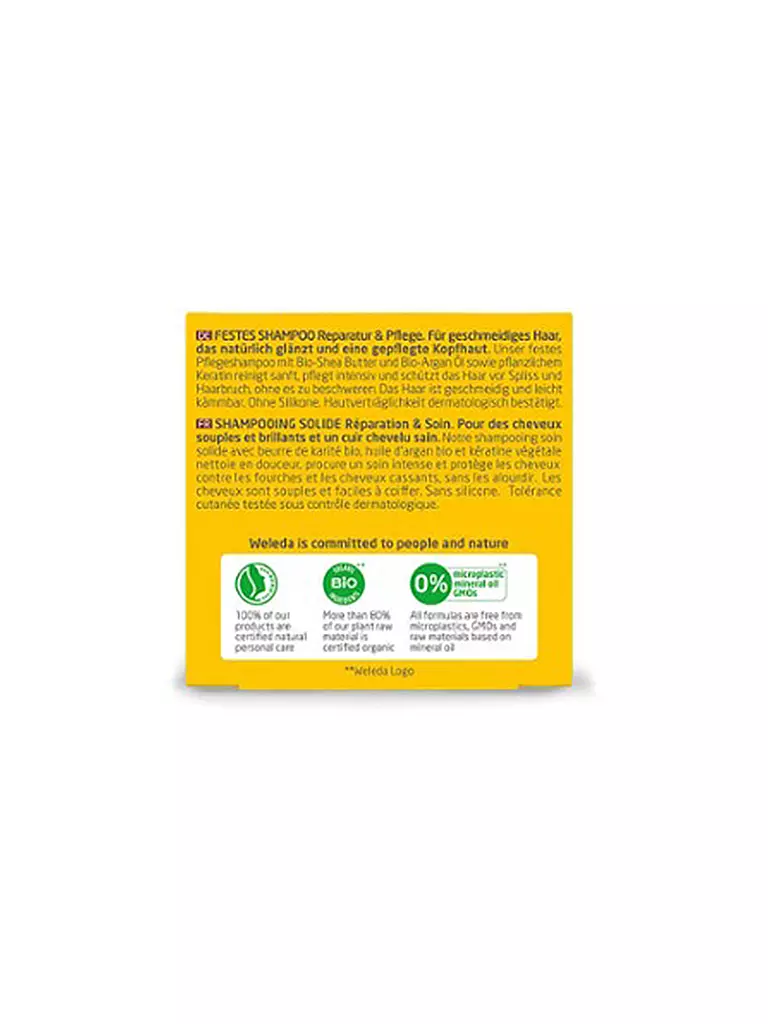 WELEDA Festes Shampoo Reparatur und Pflege 50g keine Farbe