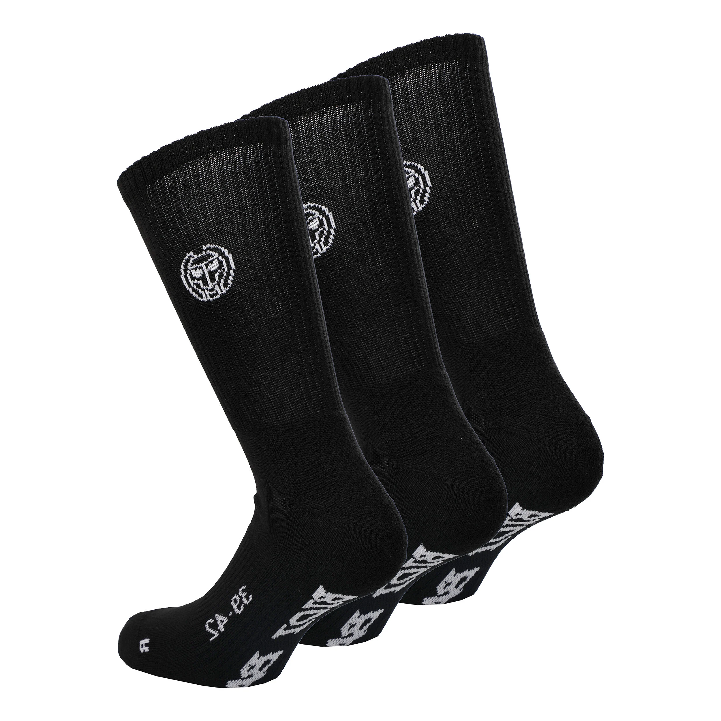 BIDI BADU Don Carlito Crew Move Chaussettes De Tennis Pack De 3 - Noir , Blanc