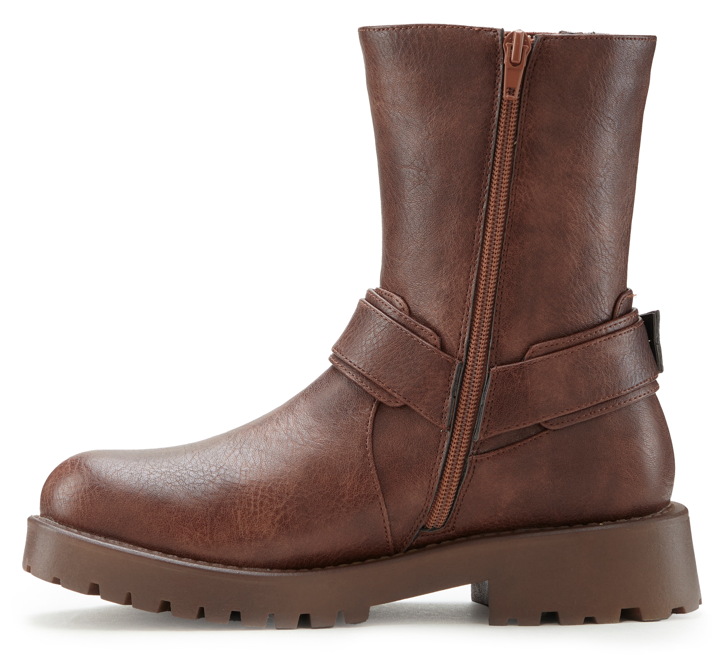 LASCANA Bikerboots  mit trendigen Zierschnallen, Stiefel, Stiefelette