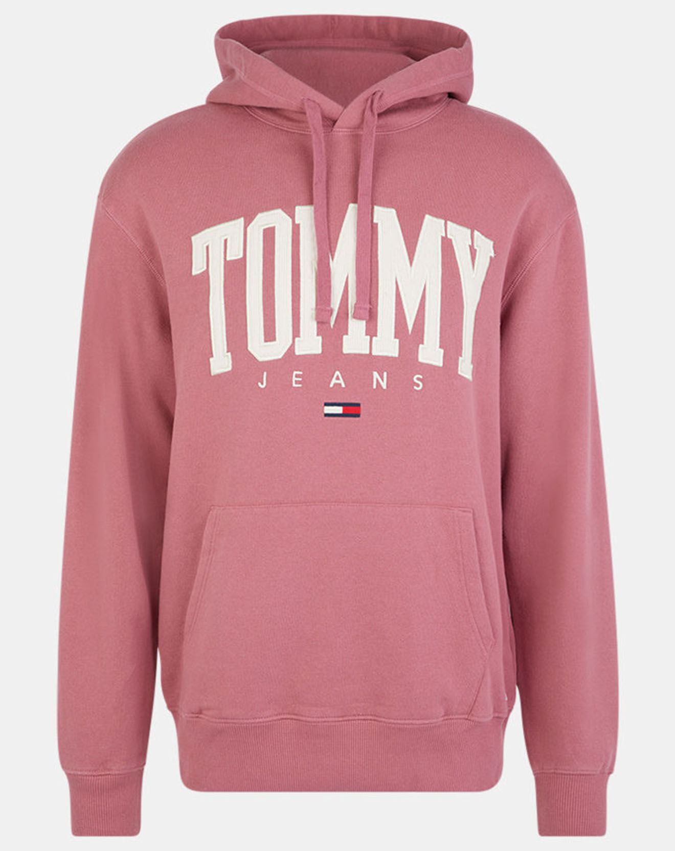 Tommy Jeans Sweat en Coton Bio Abo Tjm Collegiate rose foncé