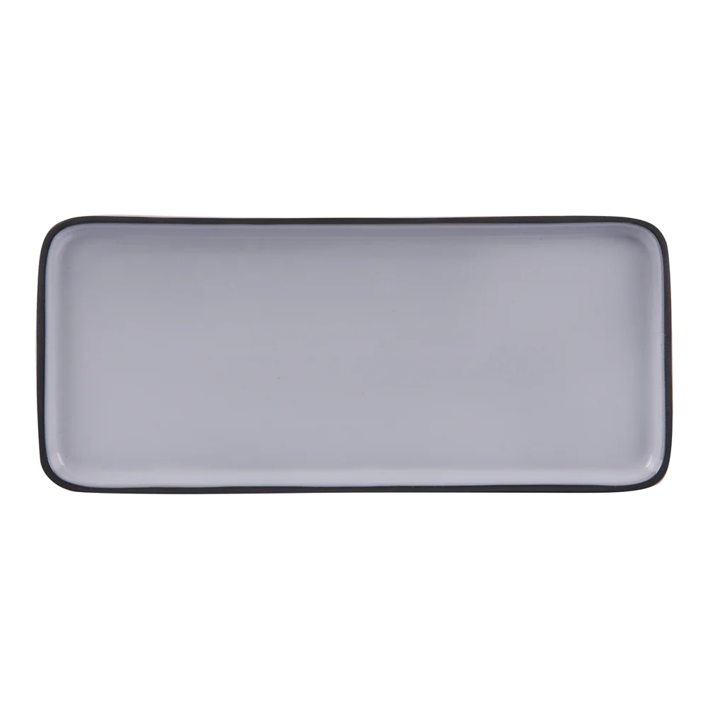 Plat rectangle Tikan 22x12 cm blanc Table passion