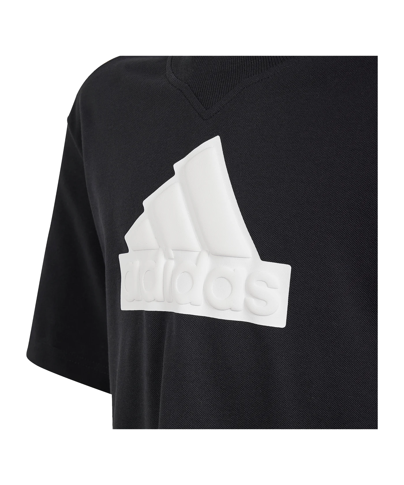 adidas Future Icons Logo Piqué T-Shirt Schwarz