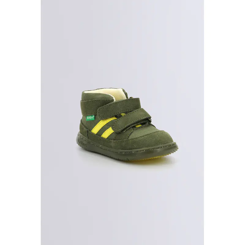 KICKBUBBLOKRO KAKI JAUNE BOTTILLONS Synthétique Garçon