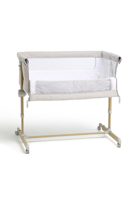 Moweo ELLIS Bedside Crib, Lysegrå