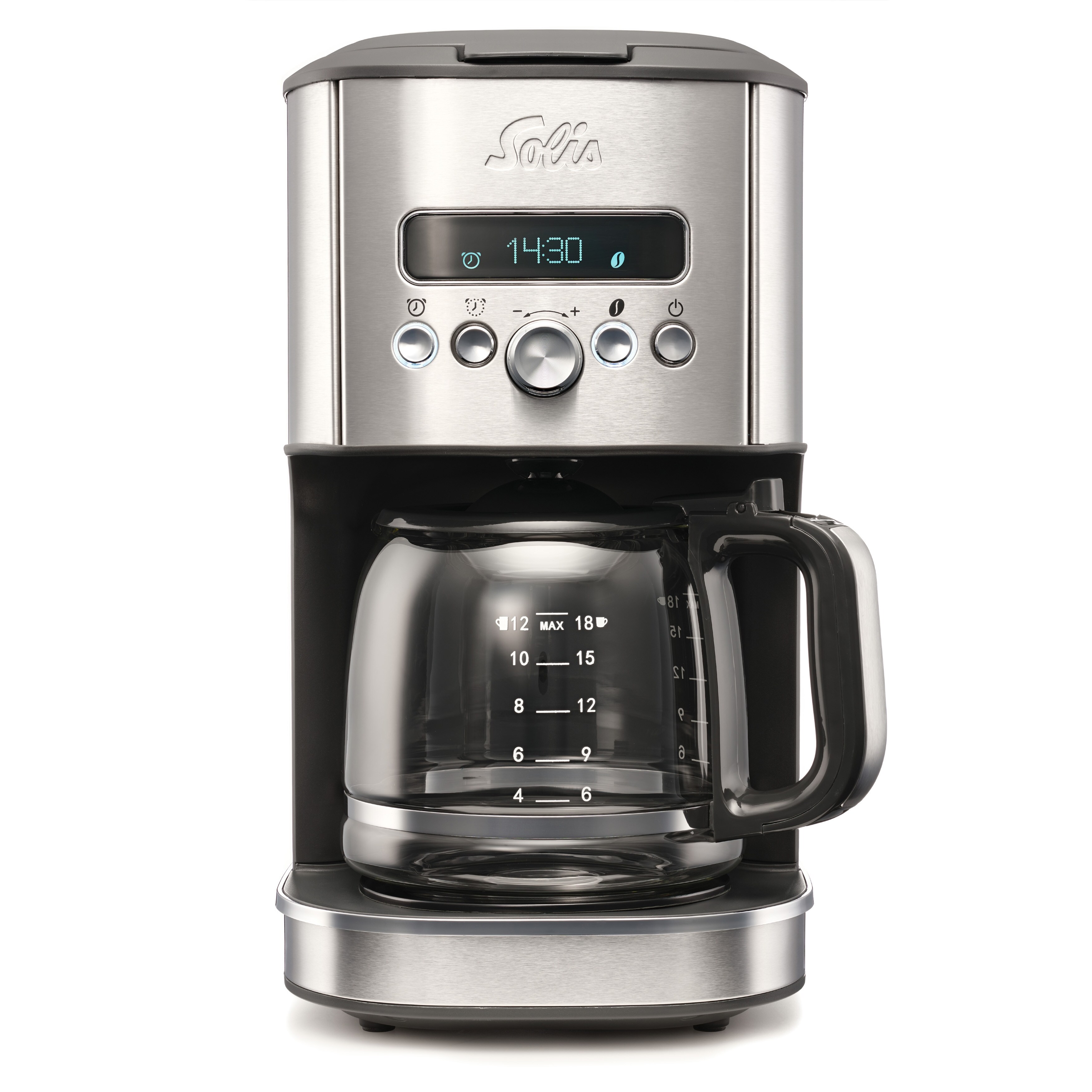 Solis Filterkaffeemaschine 1,8 Liter, für 12-18 Tassen, Timer