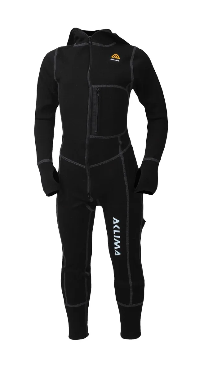 Aclima Kids' Warmwool Overall Jet Black