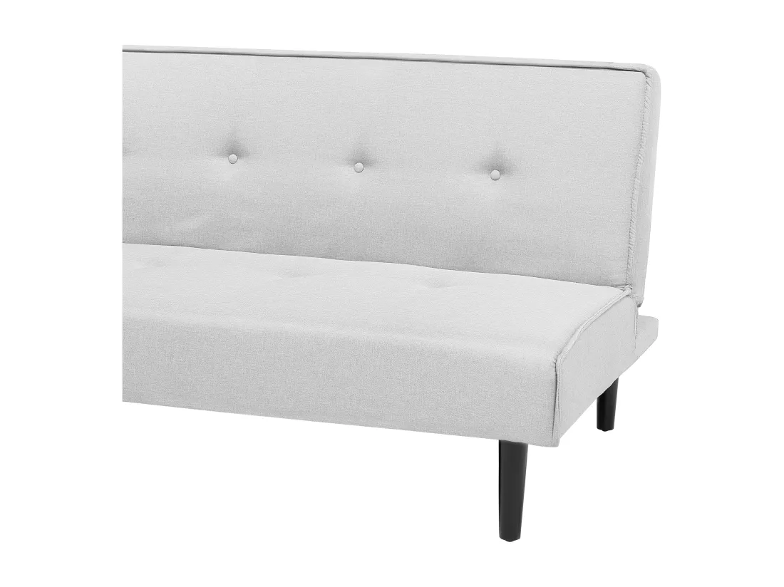 Canapé convertible 3 places en tissu gris clair VISBY