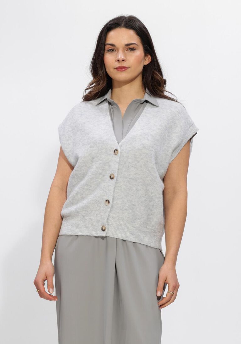 lichtblauwe knit-ted vest marble