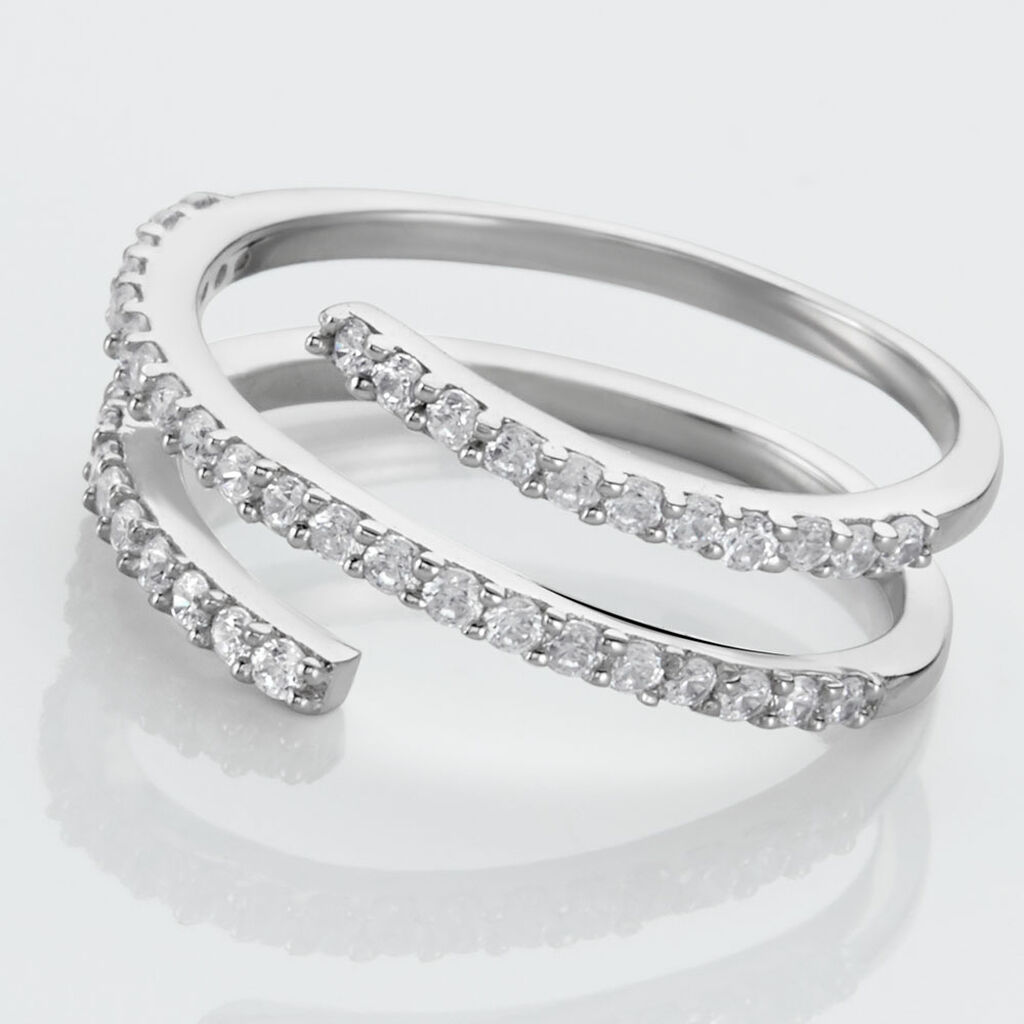 Bague Argent Blanc Bennett Oxydes De Zirconium