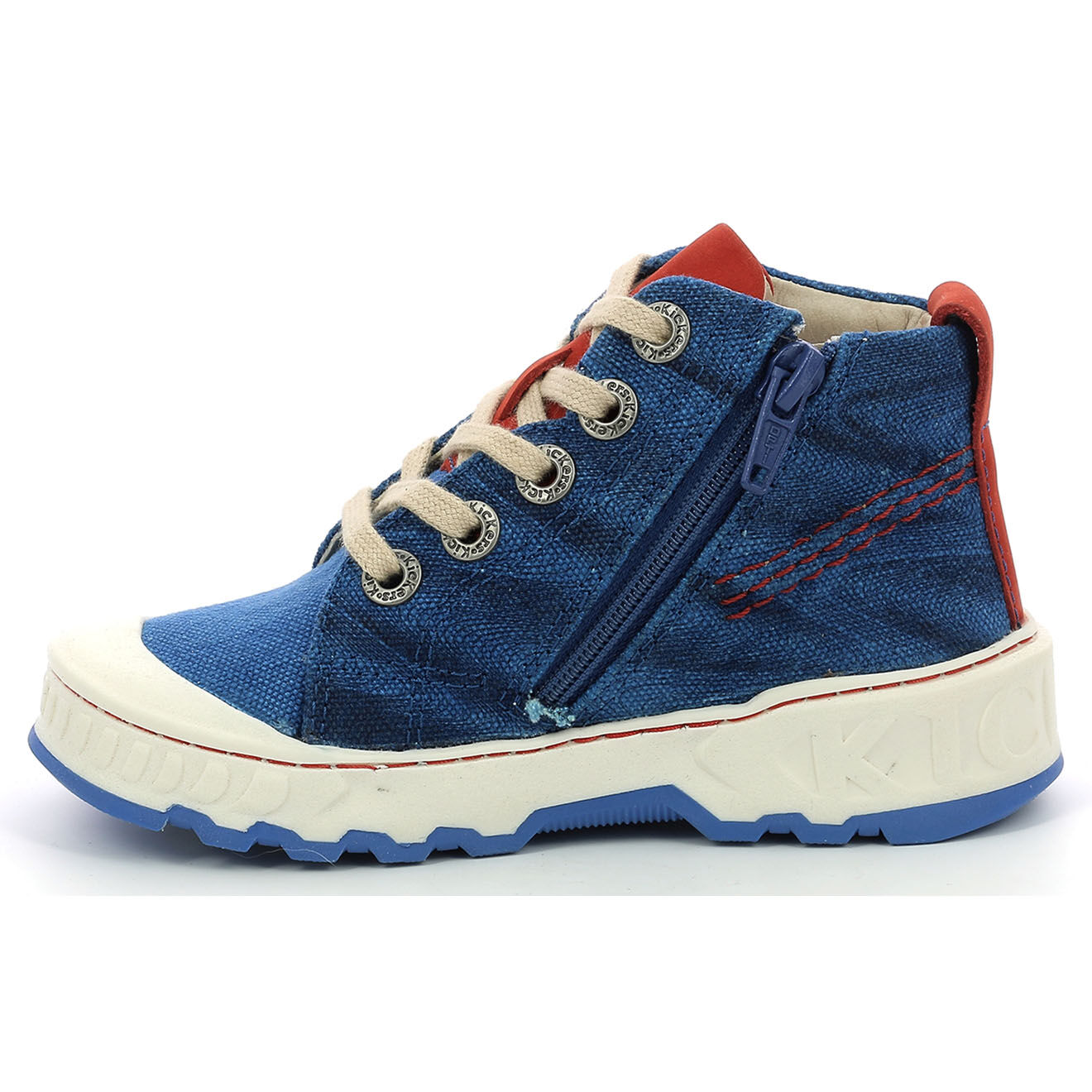 Kickers Baskets Kickrup bleu/rouge
